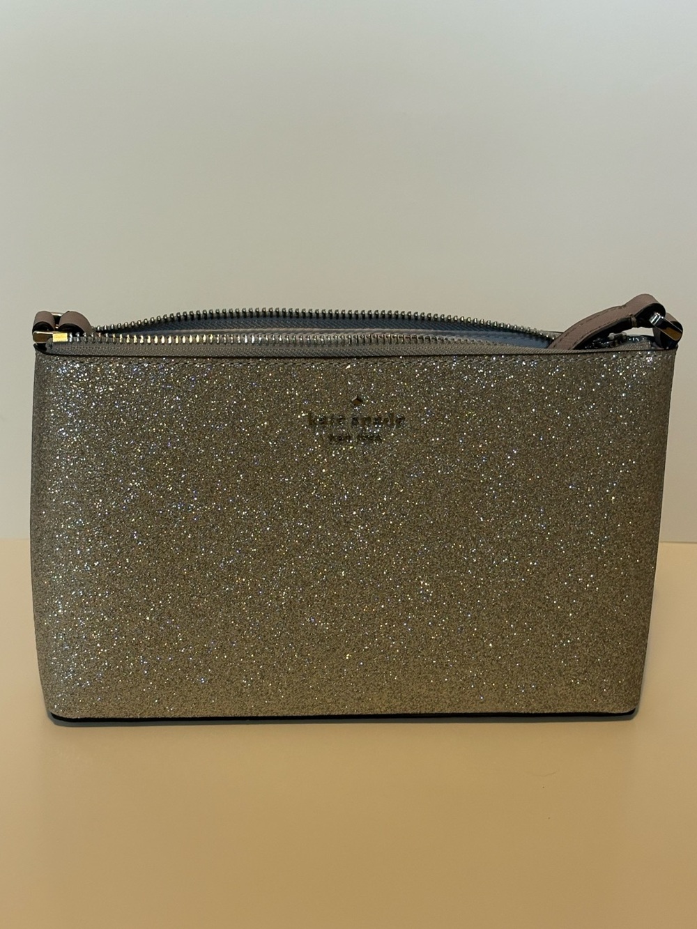kate spade Joeley Silver Glitter Crossbody Bag